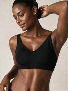 Veilyse 3pcs Simple & Comfortable Sports Bras For Women, Wireless, Solid Color For Summer - Multicolor - View 8