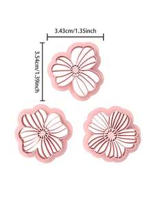 1/3pcs Petal Shaped Clay Cutter, Suitable For Jewelry Making, Cute Mini ...