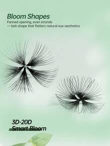 yelix 2026 Easy Fan Volume Eyelash Extensions, Smart Blooming Flower False Lashes Multi-Varied Cluster Lashes 0.05/0.07mm Thickness B/C/CC/D Curl Individual Lashes - View 7