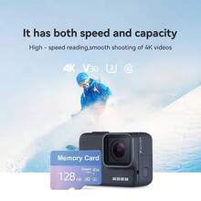 1pc Memory Card 256GB/128GB/64GB/32GB, Small Capacity TF Flash Card, Suitable For Tablet/Camera/Phone/Laptop/Desktop/Car Audio/Game Console/Audio Device - Securely Store Your Files - Blue-purple - View 3