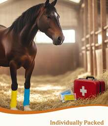 FriPuP Self-Adhesive Vet Bandage Wrap, First Aid For Dogs &Amp; Horses, Multi-Use For Gear Grip &Amp; Cable Organizing, Individually Wrapped, 4 Inch, 6 Rolls, Morning Field - White - View 3