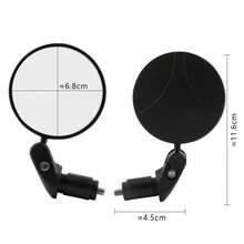Espejo retrovisor ajustable 360° para bicicleta de montaña, superficie de espejo romboidal de alta definición, espejo retrovisor ocultable - Multicolor - Ver 4