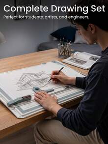 High/Quality Drawing Board Table Desk Board Art Craft Table Adjustable Angle - A3 - View 7