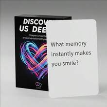 Get To Know Us Deeply: 50 Deep Questions For Couples, Marriage Therapy Tool For Busy Couples, Perfect Gift And Conversation Starter For Anniversaries Valentine's Day, Date Night Game, Romantic Gift For Boyfriend, Girlfriend, Husband, And Wif - Black - View 4
