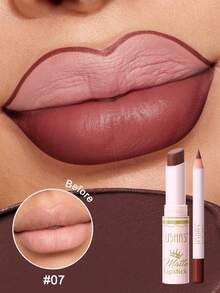USHAS Lip Liner + Lipstick Set, 12 Colors Available, Velvet Matte Texture, Long-Lasting Non-Smudge Lip Makeup Set, Waterproof Lipstick, Essential For Daily Commute And Parties - #07 Deep Plum Velvet - View 11