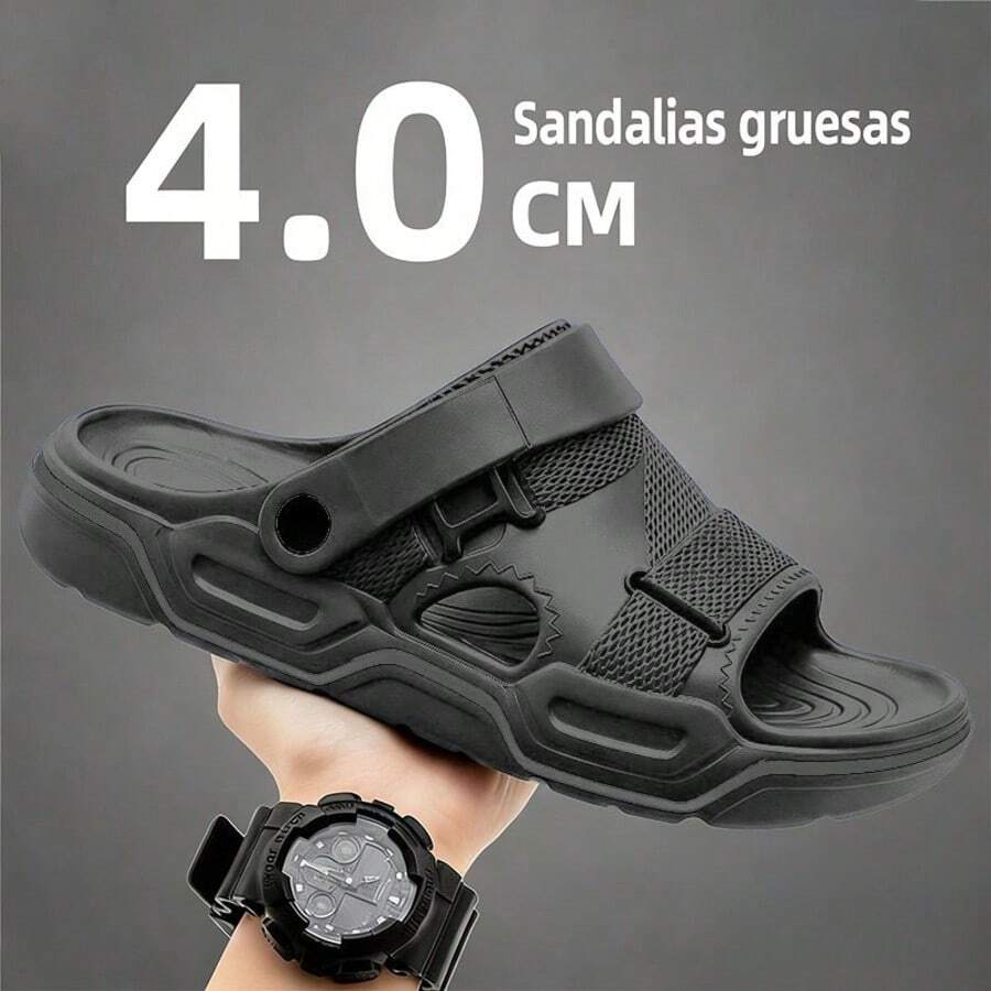 Men Sandals - Dark Grey - View 1