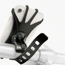 1pc 360° Rotating Silicone Bicycle And Electric Scooter Phone Holder, Suitable For Cycling Navigation - Multicolor - View 8