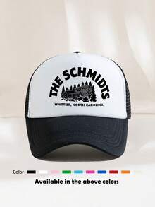 1 buc șapcă trucker unisex amuzantă cu imprimeu cu litere, colorblock, din spumă și plasă, pentru vară, casual, de vacanță, cu protecție solară, potrivită pentru purtare zilnică la exterior - Stilul L - Vizualizare 49
