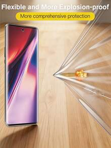 3片裝磨砂水凝膠防指紋螢幕保護軟膜[非玻璃]適用於 Galaxy S26 A57 A37/適用於小米15T Poco X7 Pro/Note 15/適用於 17 Pro Max/Honor X9D等多款手機，生日禮物，適合家人朋友的手機螢幕保護膜，自癒防指紋，Face ID友善，全螢幕覆蓋 - 無色 - 查看 9