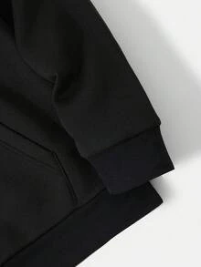 1 Men's Hoodie: Cotton-Polyester Blend, Exquisite Print, Suitable For Outdoor Use In Autumn And Winter. - 黑色 - 查看 4