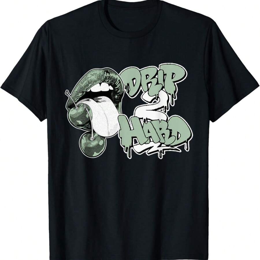 Drip Hard Seafoam Abundance 4s Matching Tee For Men Women T-Shirt - Black - View 1