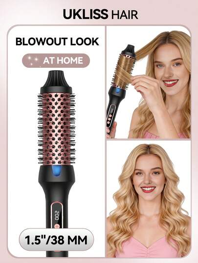 UKLISS 2 em 1 Alisador e Modelador de Cabelo Elétrico (Preto), Design de Barril de 32mm para Volume da Raiz e Cachos Naturais, Voltagem Dupla 110V-240V para Viagem, Resultados de Qualidade de Salão Sem Frizz, Adequado para Todos os Tipos de Cabelo, Estilização Multifuncional, Presente Ideal para Mulheres (Dia dos Namorados, Dia dos Reis, Carnaval, Dia de São Patrício, Dia dos Presidentes), Perfeito para Casa, Viagem, Trabalho, Encontros, Festas, Reuniões de Feriados e Festas de Fantasia de Carnaval