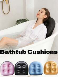 Inflatable Backrest And Bath Cushion – Inflatable Booster Seat And Back Support Cushion With Suction Cups; Suitable For Spas And Hot Tubs (PVC Material, For Adults) - Multicolor - View 3