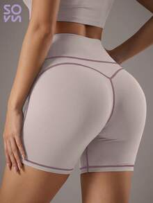 Soyun New High Elasticity High Waist Tummy Control Butt Lifting Shorts, Suitable For Daily Casual And Outdoor Activities Sports - Pink - View 10