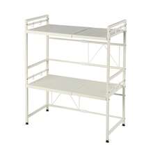 Microwave Shelf,3 Tier Extendable Microwave Oven Rack Shelf With 8 Hanging Hooks Microwave Stand With Storage For Kitchen Counter Organiser 39-65cm Microwave Stand - Default - View 9