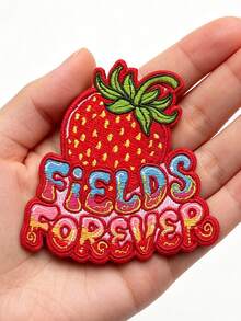 1 buah/2 buah/3 buah/4 buah Patch Stroberi Unik Musik Fields Forever Bordir Tempel Setrika - MultiWarna - View 2