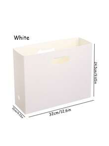 Vertical File Organizer, Multiple Colors Available, Foldable Thickened Waterproof Paper Document Storage Box With Handle, Space-Saving A4 Magazine Rack, Suitable For Office Desk, Student Study, Home - Multicolor - View 2