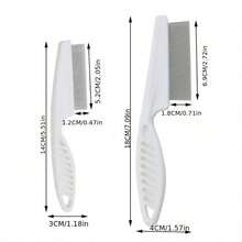 Flea And Tick Comb, Dense Tooth Comb For Removing Loose Fur, Cat Shedding Cleaner, Pet Supplies Cat Flea Comb, Dog Steel Comb For Removing Long Hair, Pet Dog And Cat Comb To Keep Pet Fur Healthy And Shiny! - White - View 3