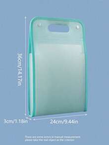 1pc Vertical File Folder, A4 Accordion Style Document Organizer Bag, Portable Simple Storage Pouch,,Back To School Season - Single Piece - View 2