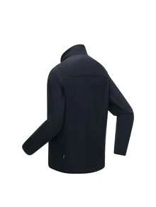 Unisex Softshell Jacket, Windproof Wear-Resistant Warm Water Repellent Outdoor Coat For Hiking & Mountaineering, For Men And Women - Black - View 2
