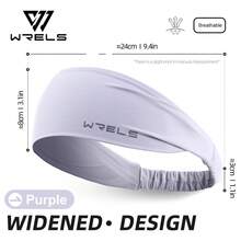 1件/套 WRELS 中性吸汗髮帶 + 護腕組合，彈性防滑，適合暖身吸汗、跑步髮帶與足球髮飾，適用於瑜伽、皮拉提斯、健身房運動及日常運動 - 彩色 - 查看 13