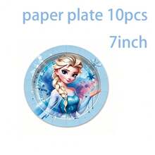 Hasbro Ice And Snow Theme Disposable Paper Cups, Plates, Napkins, Tablecloth, Tableware Set Birthday Party Decorations - View 16