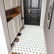 20-Piece 7.87in X 7.87in DIY Floor Peel And Stick Tile, Removable Waterproof Vinyl Flooring For Bathroom, Kitchen, Fireplace, Pet House, Stairs, Bedroom, Wall - Flower Floor Stickers - View 9