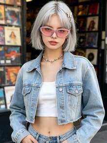 1pc Retro Y2K Coquette Fashion Glasses, Narrow Cat Eye Pink Gradient Frame, Tinted Lens For Music Festival Street Party Beach Vacation Women Girls - 紫粉色框架 粉紅鏡片 - 查看 4