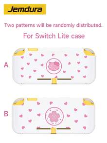 1 pieza Funda protectora compatible con 2 (2025), Switch NS, Switch OLED, Switch Lite, con diseño de corazón rosa, lazo y estampado de leopardo para gatos, incluye estuche de almacenamiento, ranura para tarjetas y base, el mejor regalo para jugadores de Switch - Multicolor - Ver 17