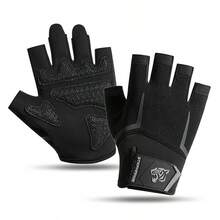 Guanti da fitness a mezza dita in silicone ad alta elasticità antiscivolo, unisex, traspiranti, assorbenti del sudore, resistenti all'usura, ammortizzanti, adatti per sollevamento pesi/ciclismo all'aperto/yoga/sport in palestra, protezione del palmo - A - Visualizzare 12