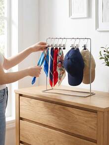 20/10/1pc Stainless Steel Multi-Function Clips Hooks, Multi-Purpose Space-Saving Hanging Rack, 360° Rotating Portable Storage Clip, Back To School Essential, Heavy-Duty Clothing Hook, Non-Slip Coating, Suitable For Closet, Travel (Black) - Multicolor - View 6