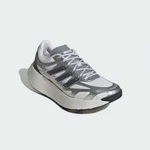 Adidas Couples Matching Spring/Summer Mesh Lightweight Sports Shoes, Unisex Thick Sole Running Casual Sneakers JS3714 - Silver-white-black - View 4