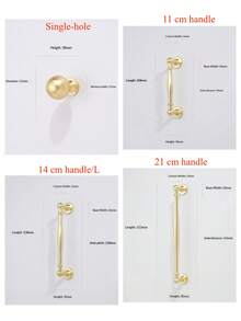 11/14/21cm, Copper Brushed Gold T-Shaped Cabinet Handle, Modern Luxury High-End Wardrobe Handle, Durable Zinc Alloy Cabinet Drawer Door Handle - Comfortable Grip, Sturdy And Durable, Elegant Design, Easy Installation, Suitable For Home And Office Drawers, Cabinets, Wardrobes, Desks. Versatile Durable Cabinet Furniture Handle, Easy To Install Practical DIY Men's Tool - Multiple Styles - View 11
