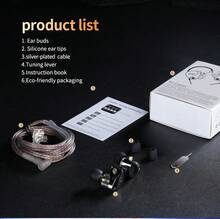 KZ Castor/Castor Pro 入耳式監聽耳機，HiFi 高端低音耳機，進階低音版 Harman 音效，可調音，隔音 IEM，雙動圈有線耳機，2PIN-C 可拆卸線材，適合歌手與音樂家（銀色/黑色） - 銀色 - 查看 12