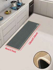 1pc Solid White Letter Pattern Rubber Soft Mat, Absorbent And Easy To Clean, Suitable For Kitchen, Bathroom And Other Areas, All Season Use - Multicolor - View 18