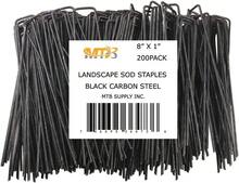 200 Pack 8x1 Inch 11GA(0.12inch) Landscape Staples Garden Stakes Fence Netting Pins Ground Spikes Sod Cover Fabric Pegs Steel Uncoated - 顏色F - 查看 1