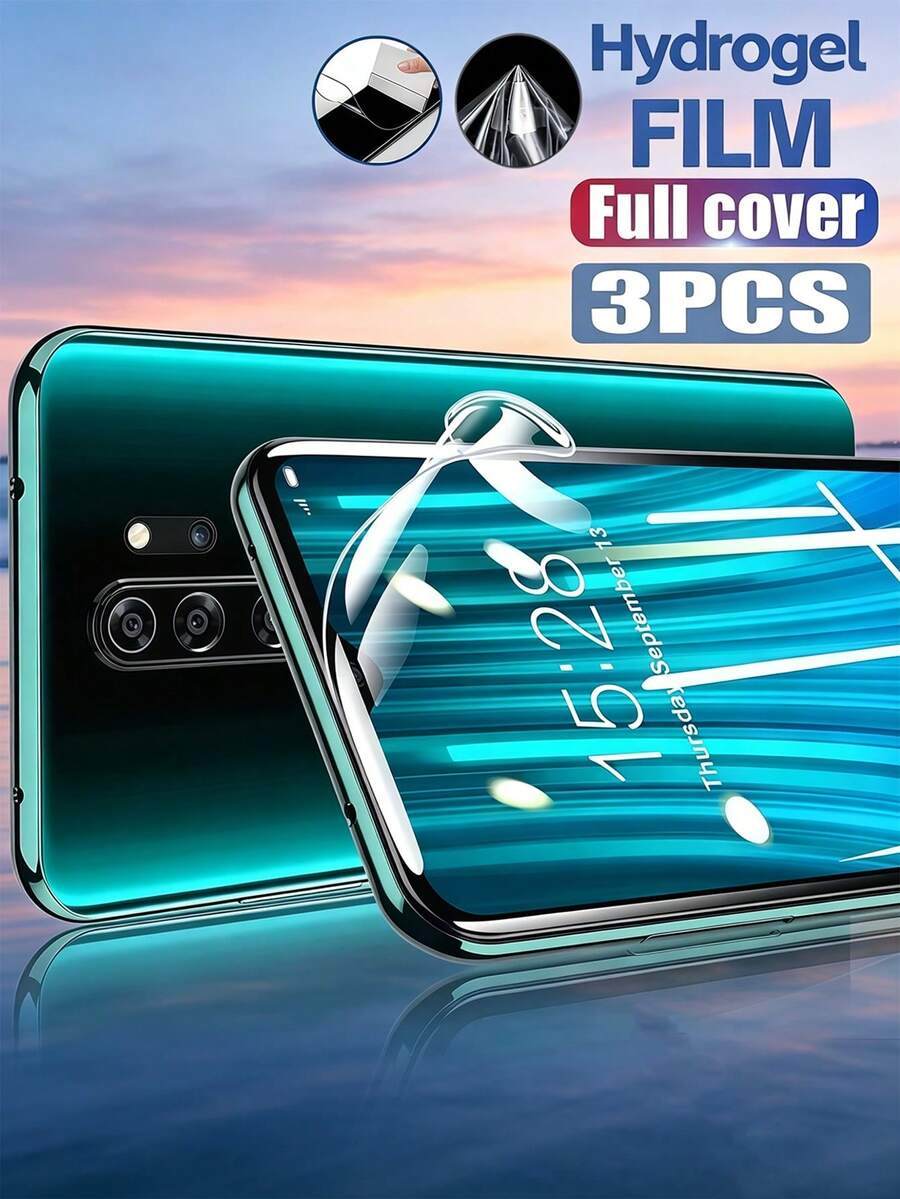 3Pcs Clear Hydrogel Screen Protection, Full Coverage Flexible Phone Screen Protector, Sensitive Touch Scratch Resistant Soft Screen Film, Case Friendly Screen Guard Compatible With IPhone 18 17 Pro Max 16/Compatible With Samsung Galaxy S26 A18/Compatible With Xiaomi 17T 15T 14T Note 17 Honor 600