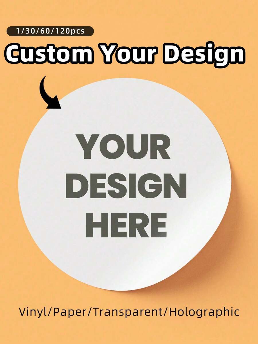 1/30/60/120pcs Personalized Labels, Exclusive Custom Pattern Stickers ...