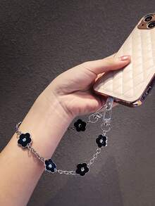 Drip Oil Flower Crossbody Phone Chain + Transparent Patch - Multicolor - View 10