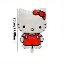 SANRIO 1/3 piezas Globos de papel de aluminio con forma de gato rojo de dibujos animados, globos de decoración para el Día de San Valentín, boda, cumpleaños, regalo, fiesta y reunión - Ver 5