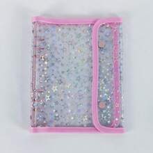 1pc A5 Star Transparent PVC Loose-Leaf Binder, Waterproof Budget Planner Notebook, Loose-Leaf Storage Album, Sticker Book, Card Holder, Suitable For Small Cards, Postcards, Back To School Supplies, School Stationery,Card Holder - A - View 14