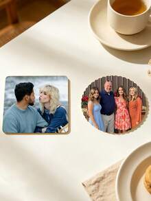 50/100/200pcs Customized Disposable Coasters, Customized Image/Logo Paper Coasters, Suitable For Party/Kitchen/Restaurant/Bar/Cafe/, Suitable For Anniversary, Birthday, Engagement, Party, Wedding, Gathering Decoration, Personalized Gift - Multicolor - View 8