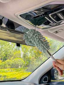 Cepillo mini para limpiar el coche, herramienta de limpieza de microfibra extensible y flexible para la limpieza del hogar y el interior del coche - Material de poliéster - A - Ver 5