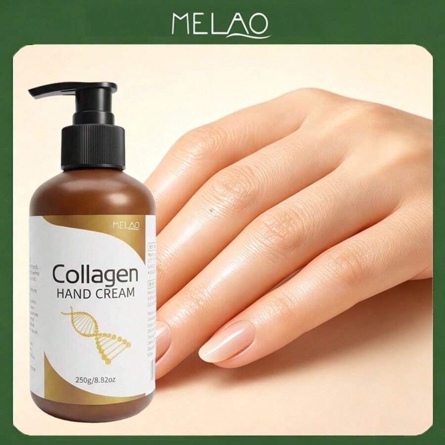 MELAO 胶原蛋白护手霜,深层滋润,防止干燥,适合干燥粗糙的双手,富含胶原蛋白和滋养油,持久保湿。 - 金色 - 查看 1