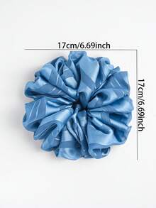 純色雪紡大號髮圈髮圈內襯，極簡百搭女性日常佩戴髮飾 - 彩色 - 查看 3