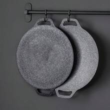Portable Round Grill Pan, 11.8 Inch Diameter Non-Stick Frying Pan, Suitable For Home And Outdoor Camping, Kitchenware, Black, BBQ Accessories Party, Holiday Essential - Multicolor - View 10