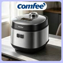 COMFEE 4-Cup Rice Cooker, 9-In-1 Multi-Function Cooker, Fuzzy Logic Technology, Non-Stick Pot, Slow Cook, Steam, Brown Rice, White Rice, Compact, Grey, Ideal For Small Families, Quick & Easy Cooking - US A Type Plug(110-127V) - View 9