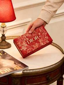 Dior 紅色亮片鏡面珠寶盒 5格口紅收納盒 新娘婚禮禮物 化妝品收納盒 唇彩化妝展示盒 - 紅色 - 查看 8