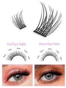 Sanishi Lashes 144簇假睫毛，DIY自接睫毛，C、D捲度，可在家DIY - C - 查看 4