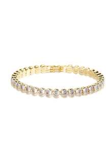 1 Stück/3 Stücke Luxus Edelstahl Herz Armband, Zirkonia Armband Set, geeignet für den täglichen Gebrauch von Frauen, Geschenk, Party und modische Weihnachtsgschenk Wahl. - Gold - Übersicht 4
